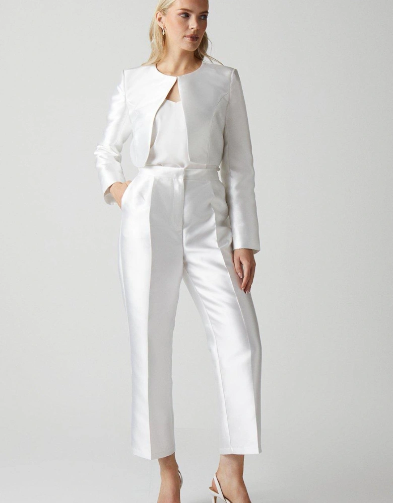 Twill High Waisted Bridal Trouser