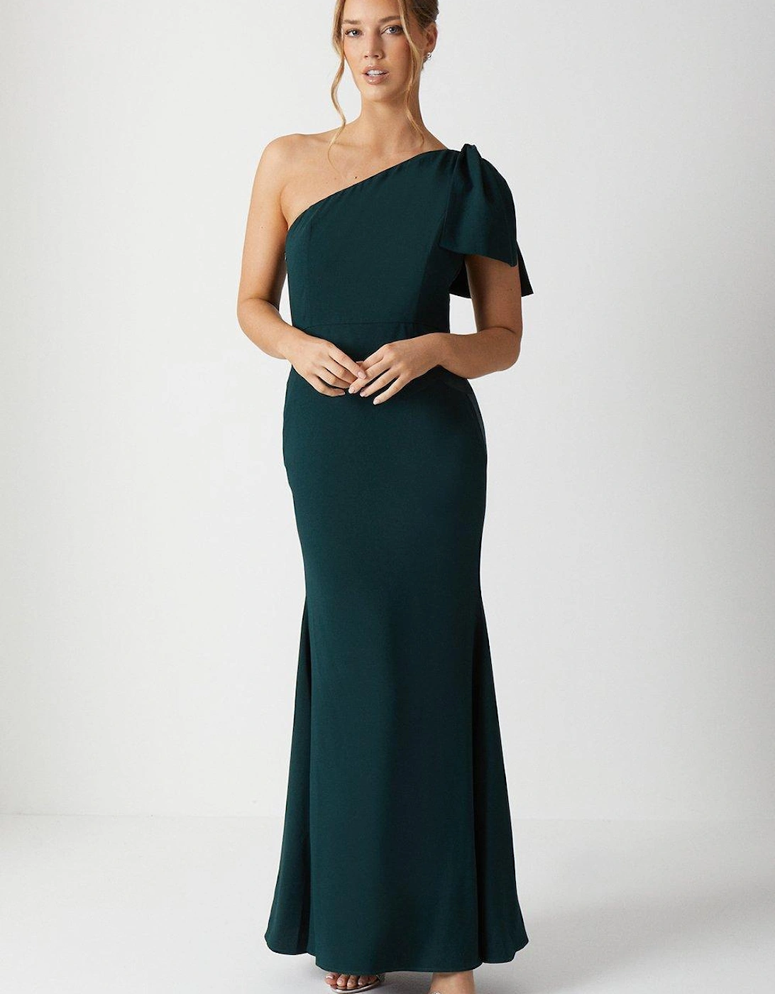 Bow One Shoulder Bridesmaids Dress, 2 of 1