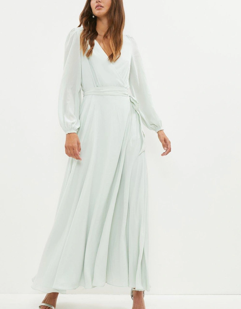 Belted Maxi Wrap Dress