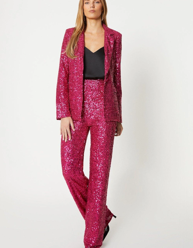 Sequin Single Breasted Blazer