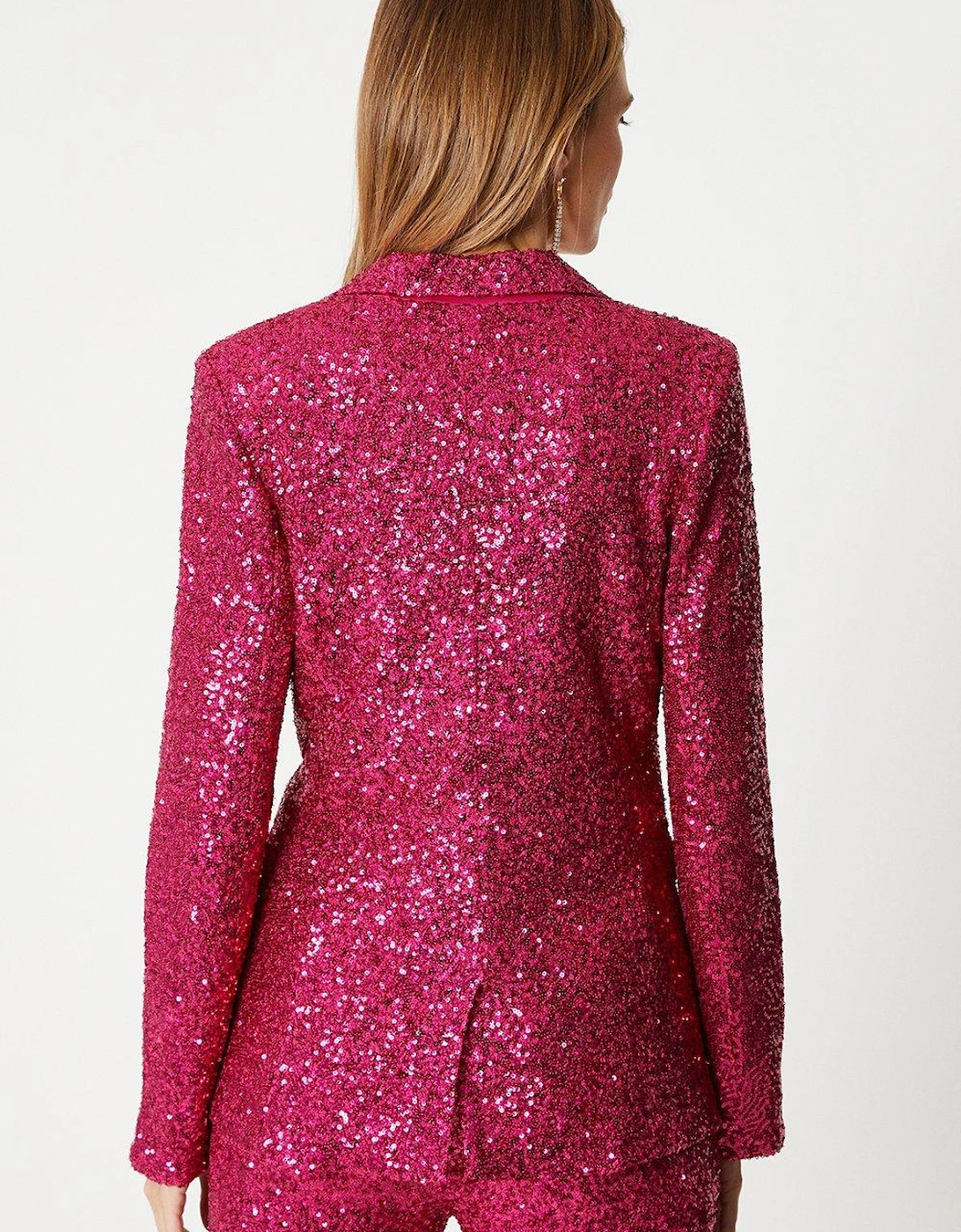 Sequin Single Breasted Blazer