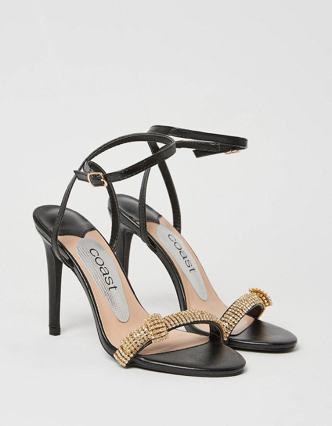 Tears Diamante Twist High Heel Sandals