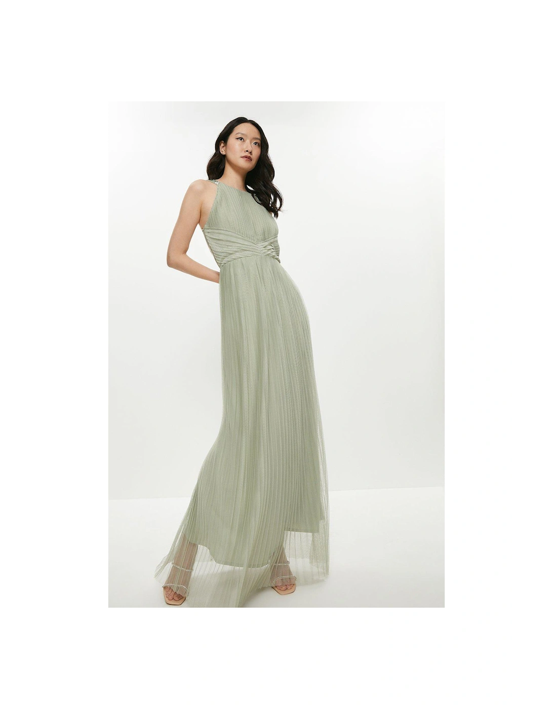 All Over Pleated Bridesmaid Maxi Dress, 5 of 4