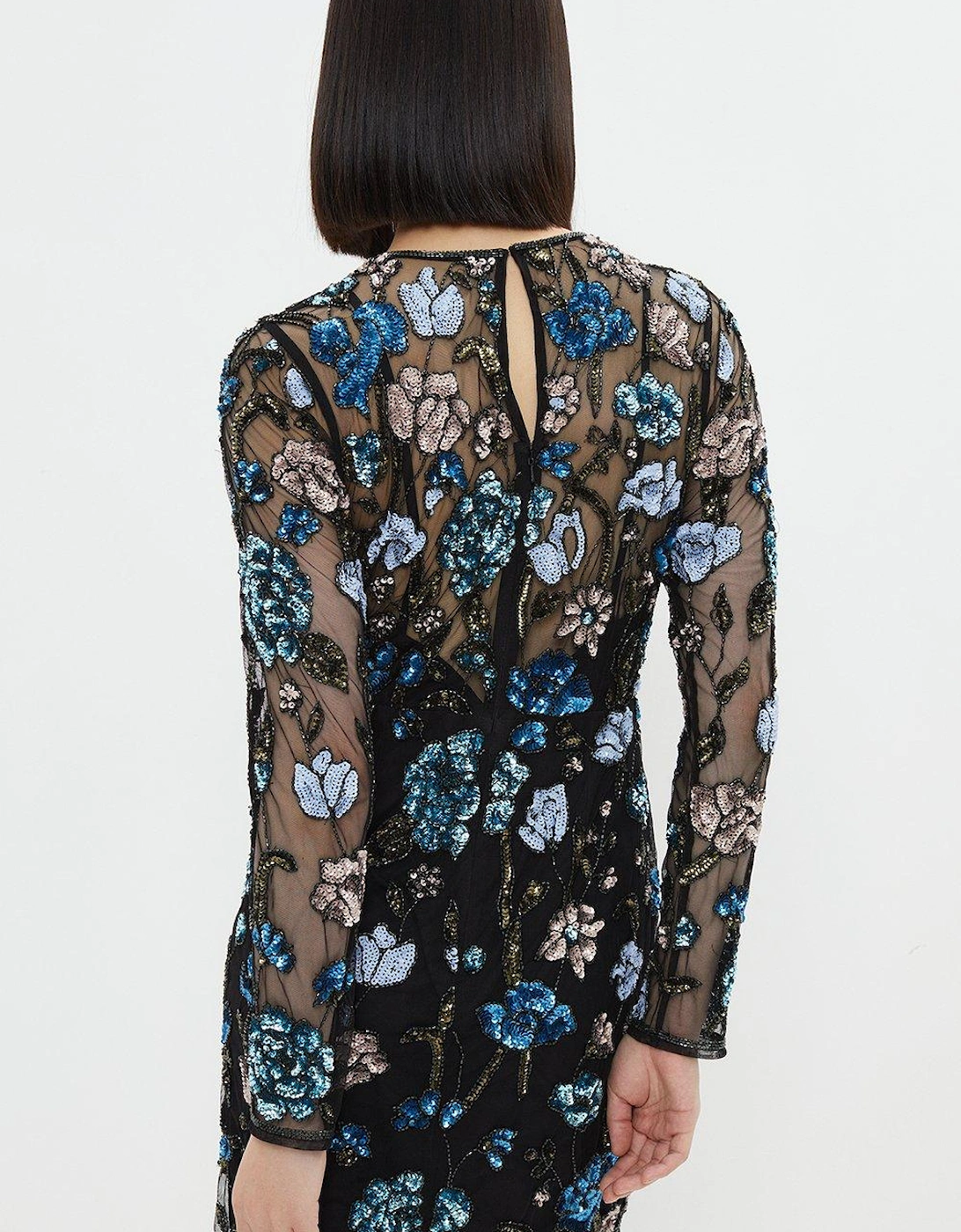 Hand Embellished Long Sleeve Dress