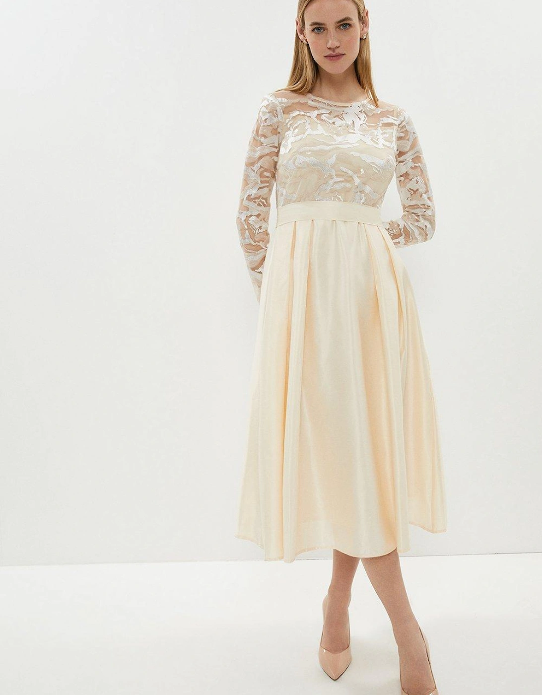 Lace Long Sleeve Midi Dress, 5 of 4
