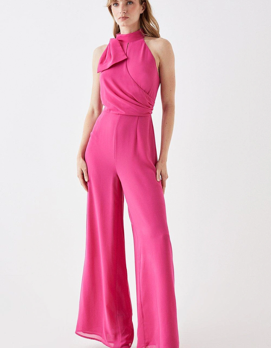 Tie Shoulder Wide Leg Jumpsuit, 5 of 4