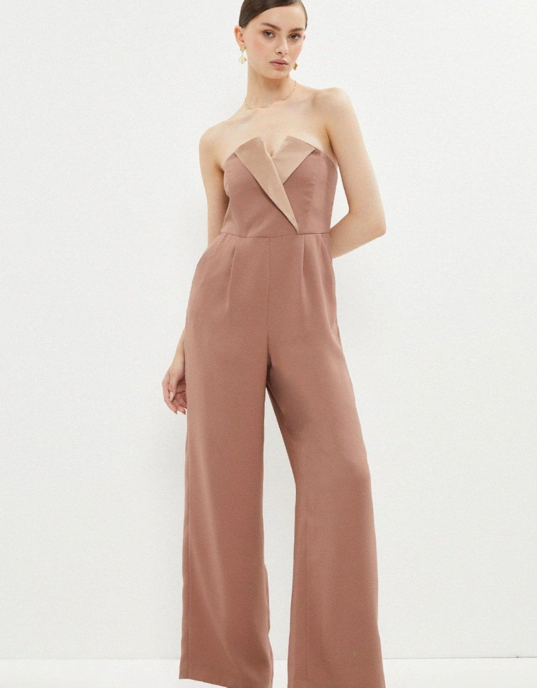 Premium Bandeau Tux Front Jumpsuit