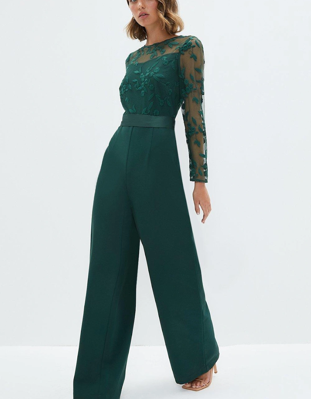 Petite Embroidered Wide Leg Jumpsuit, 5 of 4