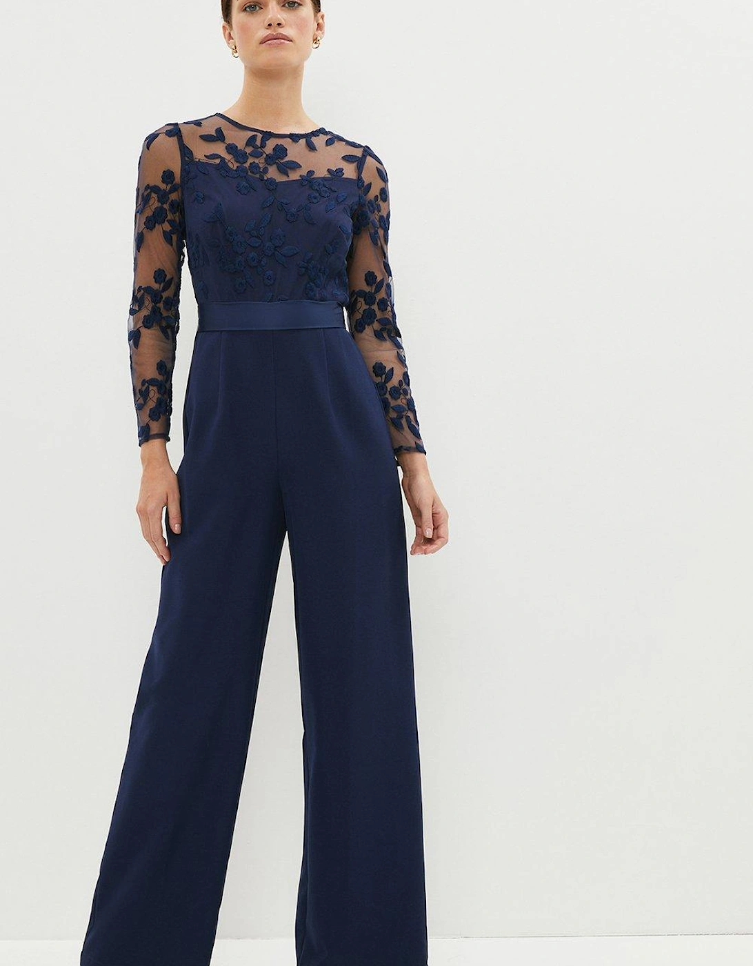 Petite Embroidered Wide Leg Jumpsuit, 5 of 4