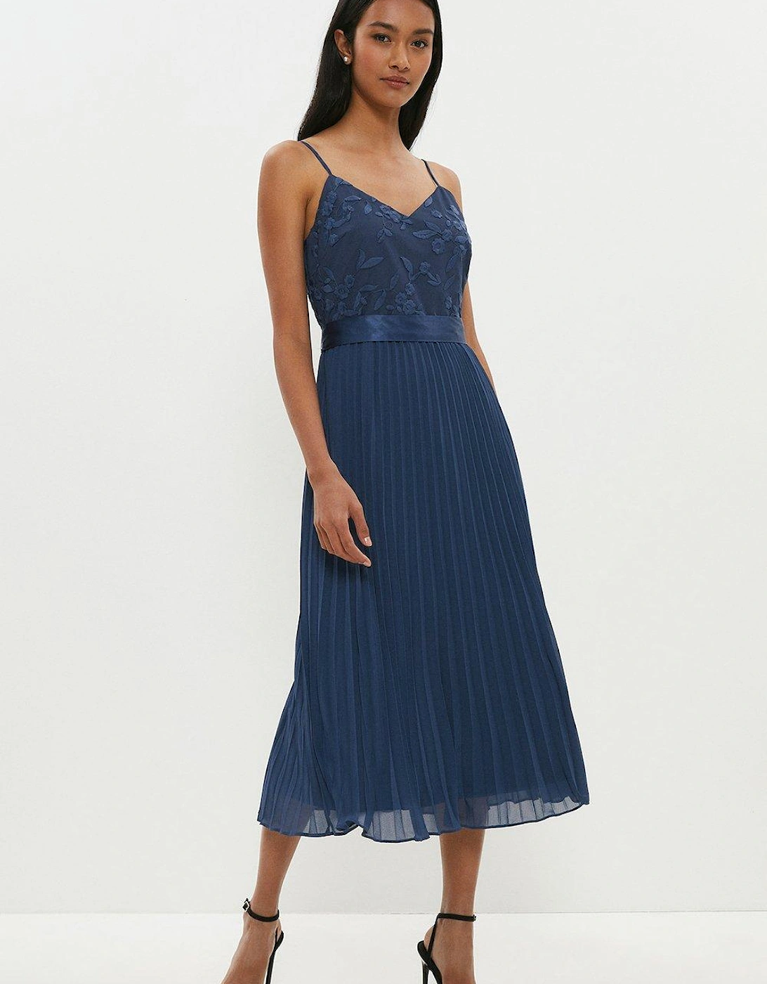 Strappy Embroidered Midi Dress, 5 of 4