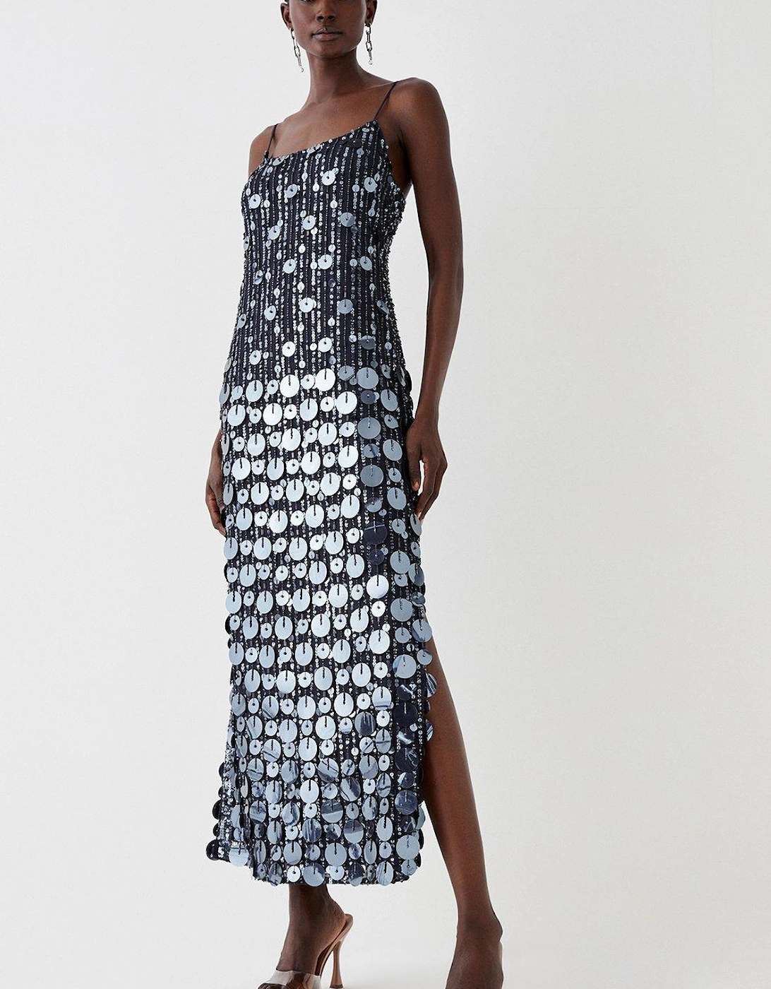 Embellished Mixed Sequin Maxi Dress, 5 of 4