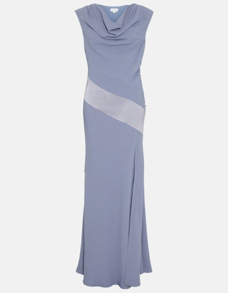 Cowl Neck Satin Maxi Dress