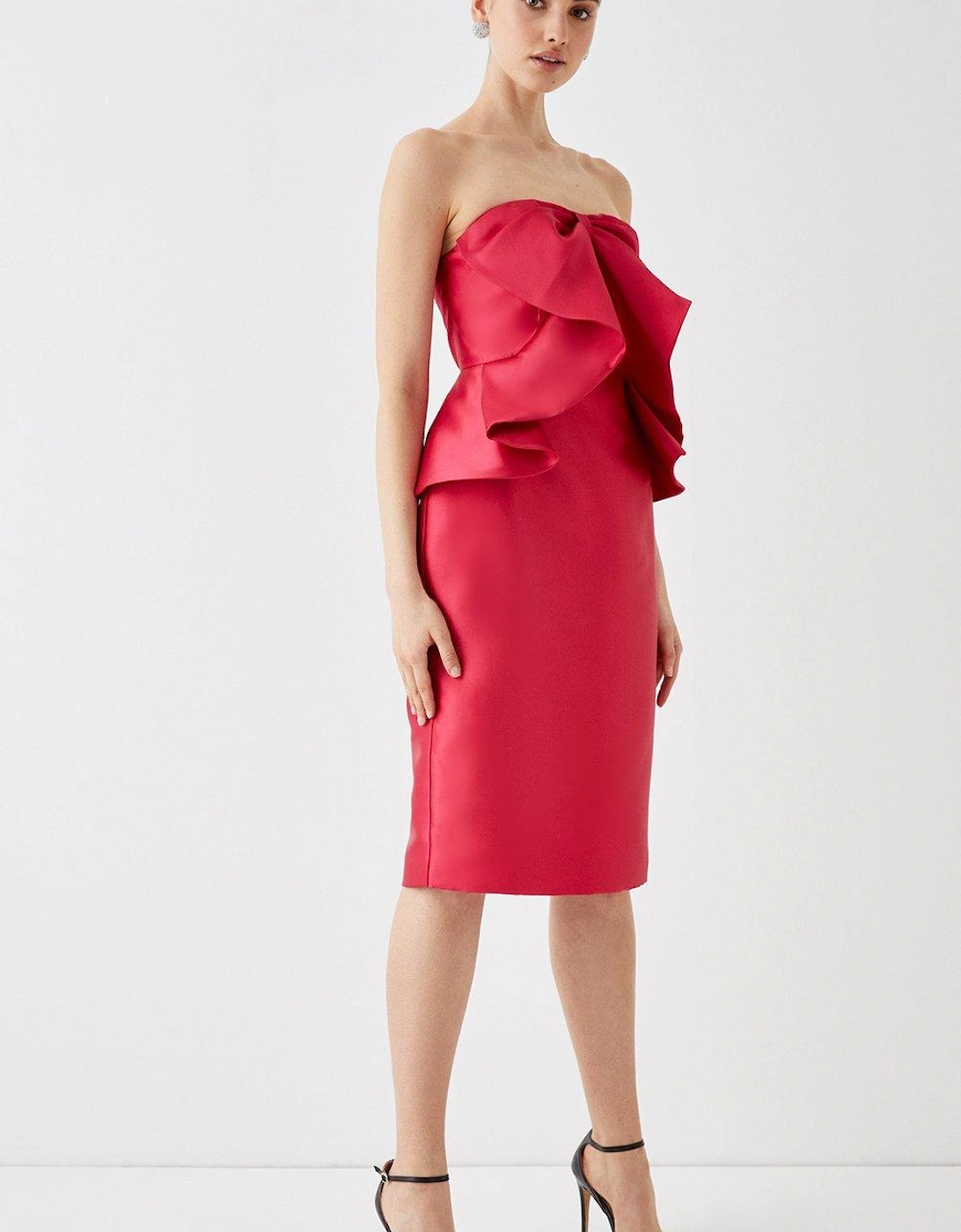 Twill Pencil Dress With Bow Front, 7 of 6