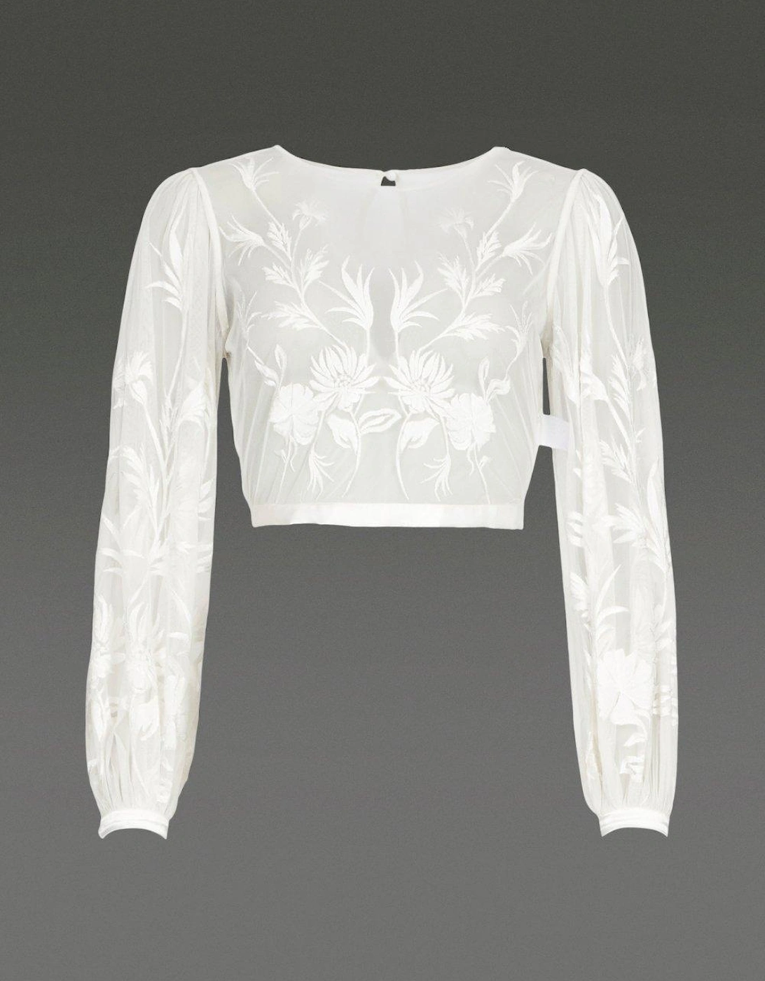 Embellished Puff Long Sleeve Top