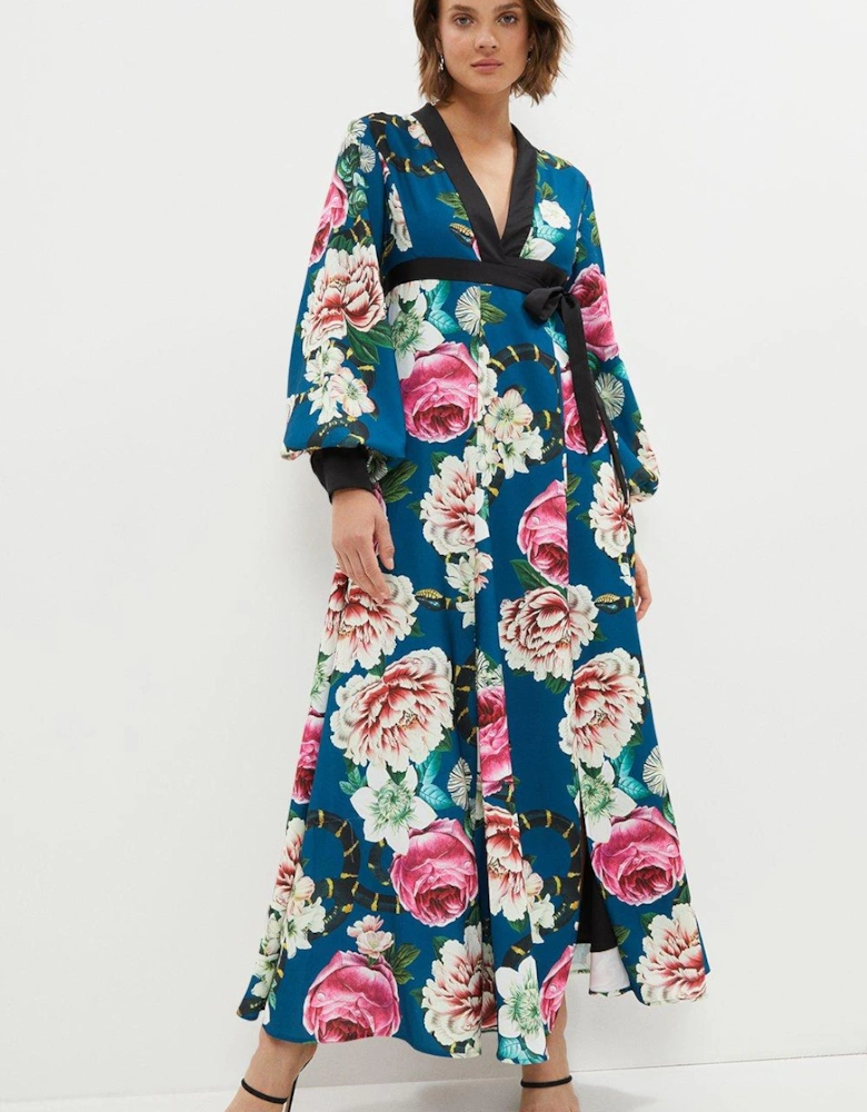 Alexandra Gallagher Maxi Dress With Plunge Neck