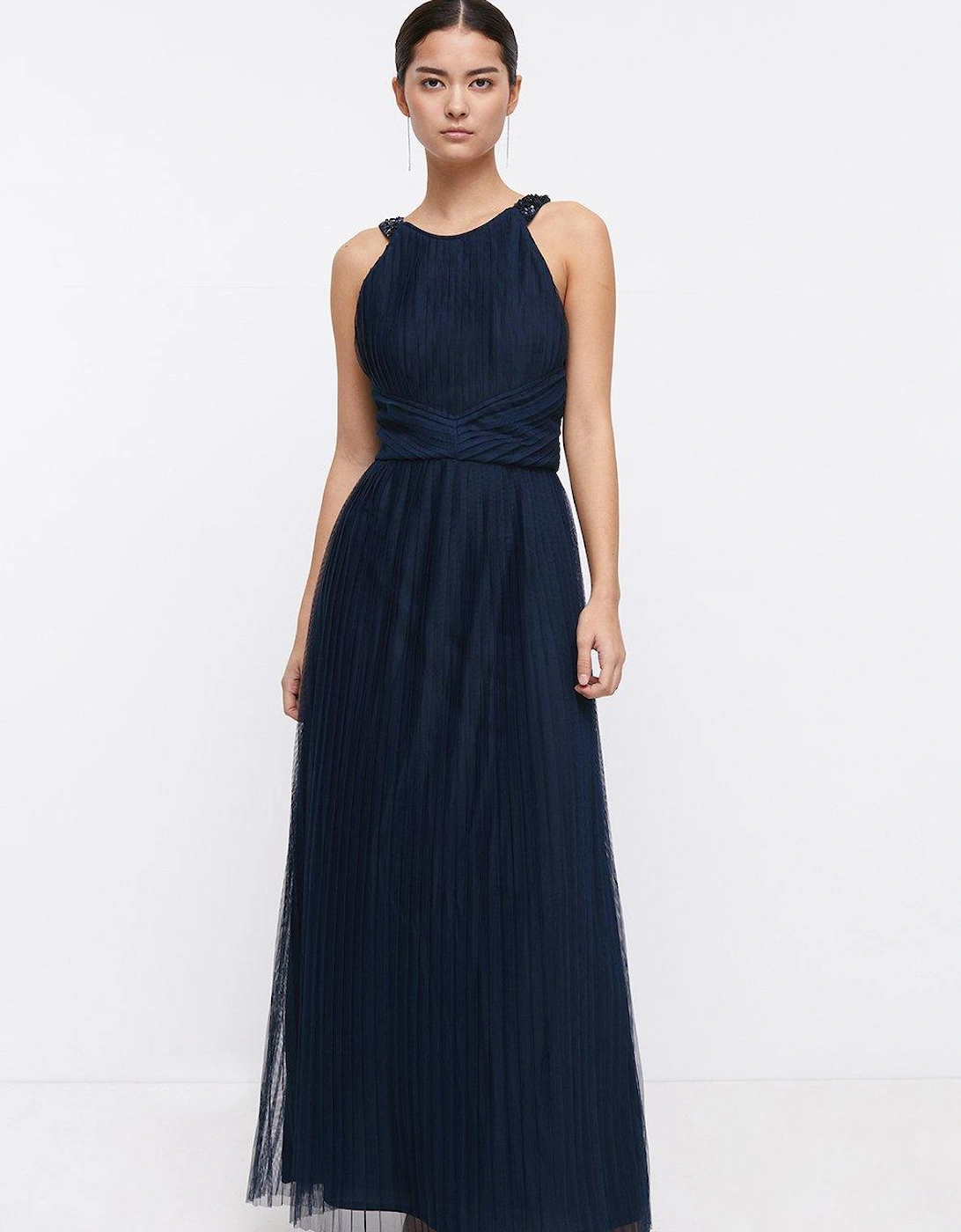 Petite All Over Pleated Maxi Dress, 6 of 5