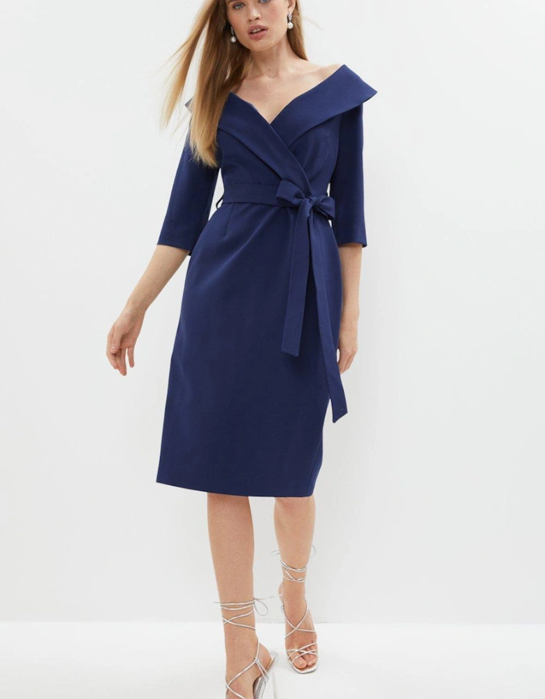 Bardot Long Sleeve Midi Dress