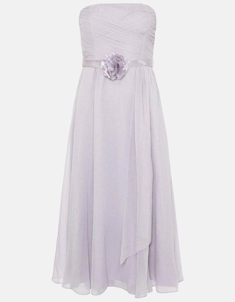 Corsage Detail Chiffon Bridesmaids Midi Dress