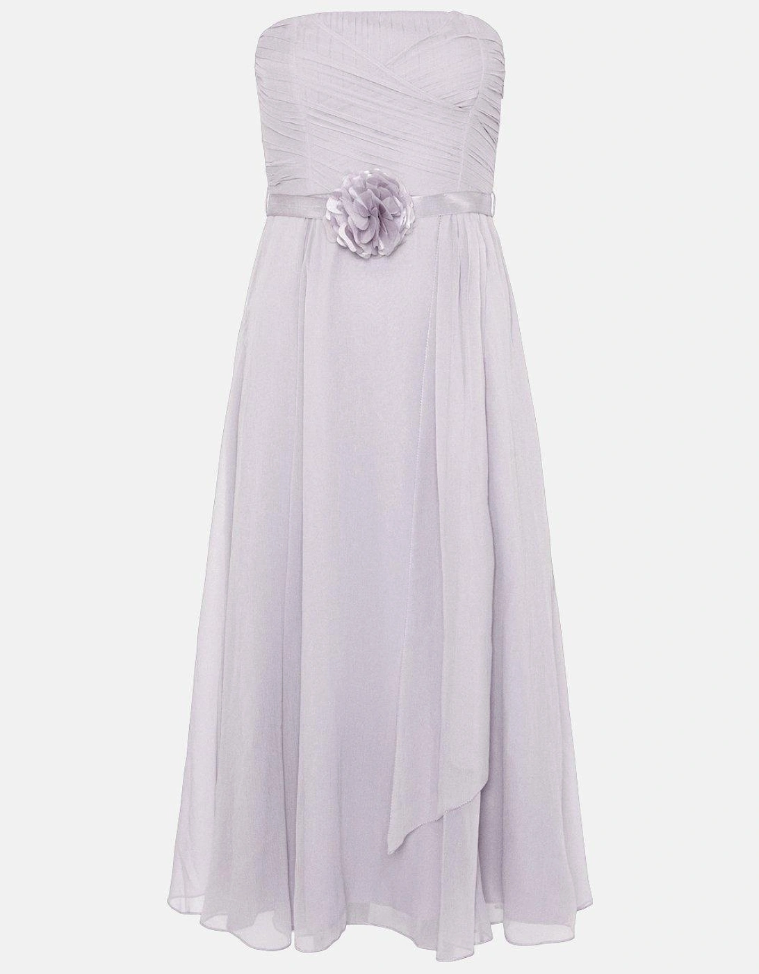 Corsage Detail Chiffon Bridesmaids Midi Dress