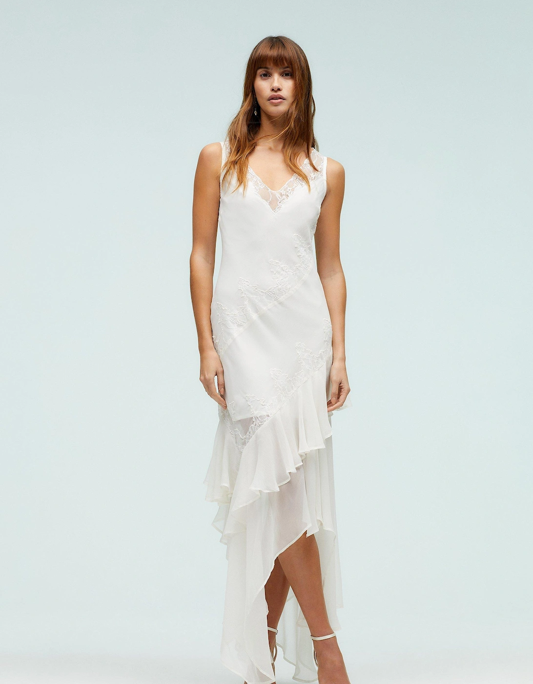 Lace And Ruffle Detail Maxi Dress, 7 of 6