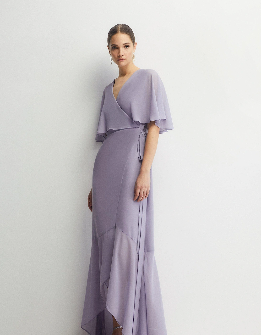 Cape Sleeve Maxi Bridesmaids Dress, 5 of 4