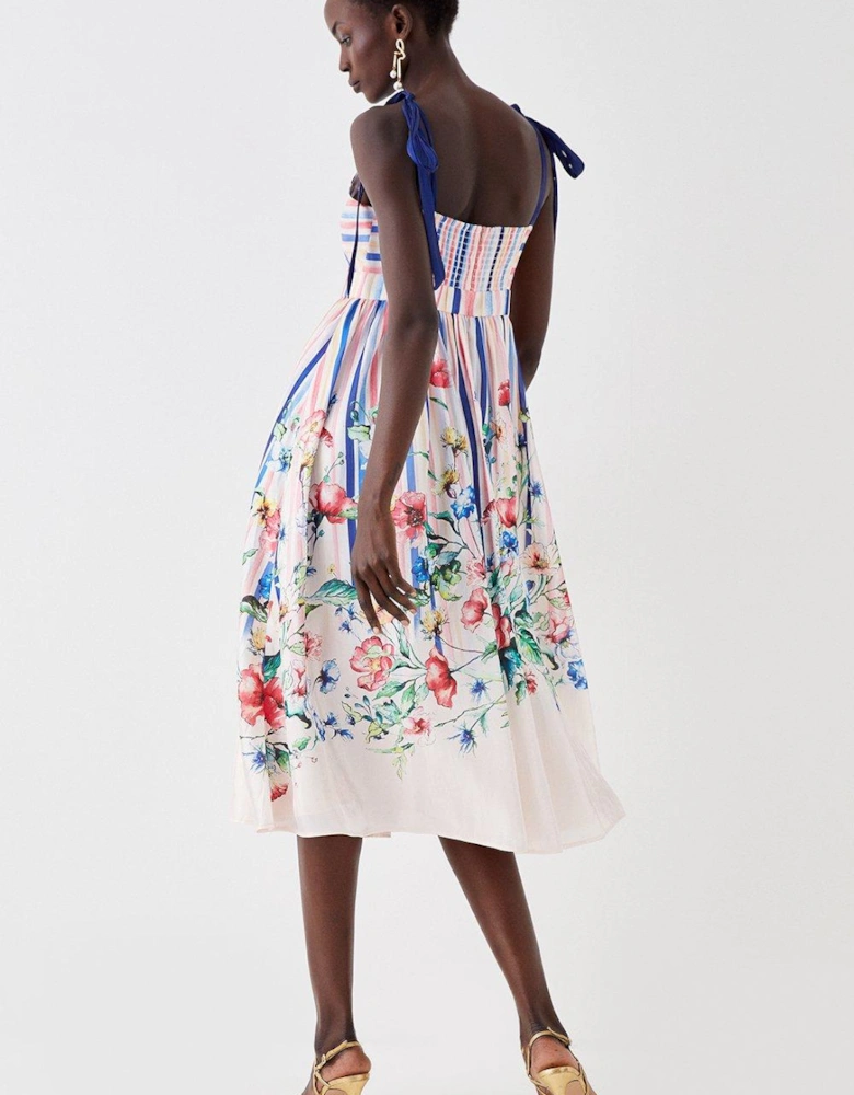 Cami Midi Dress In Glossy Organza