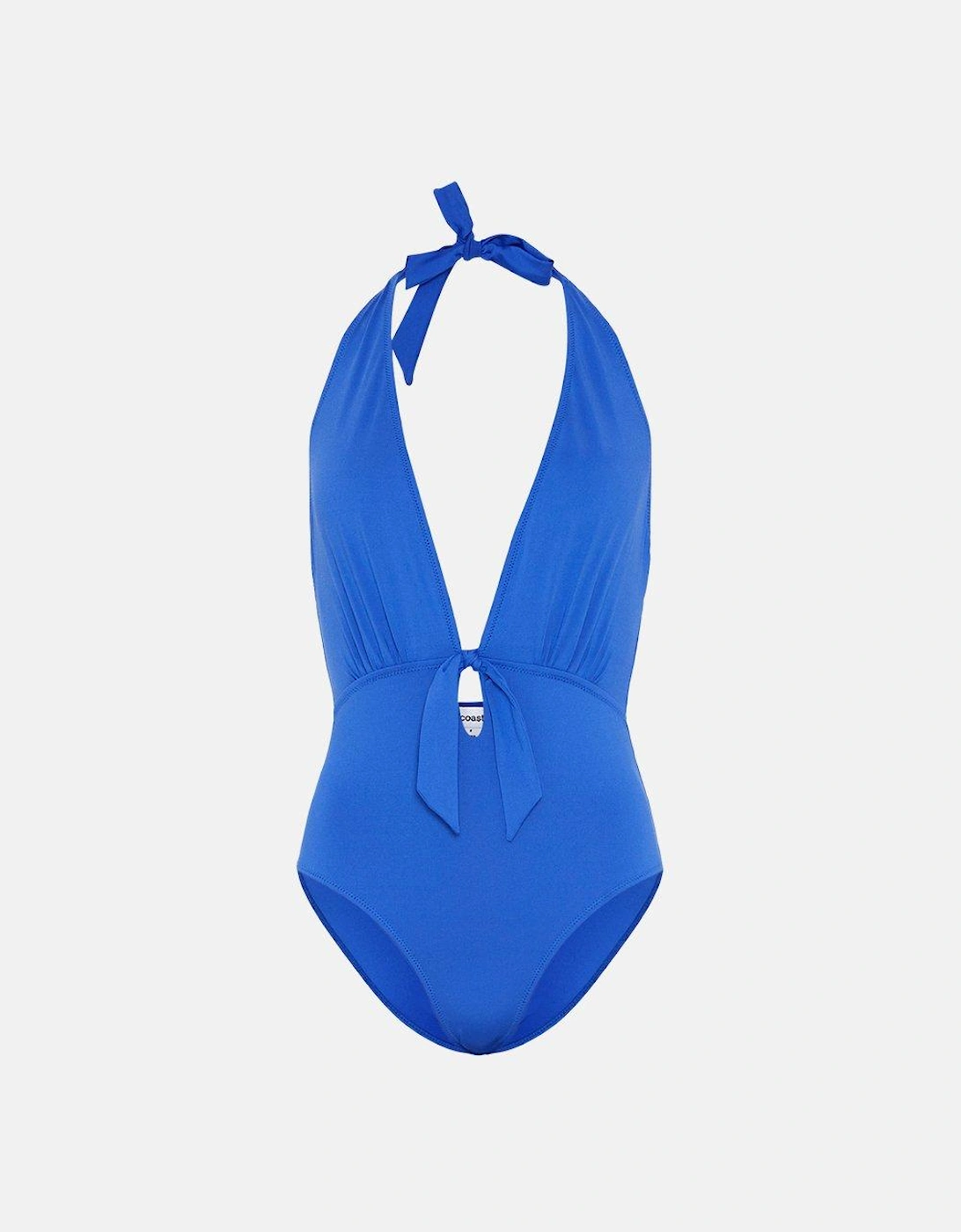 Mega Plunge Tie Front Swimsuit