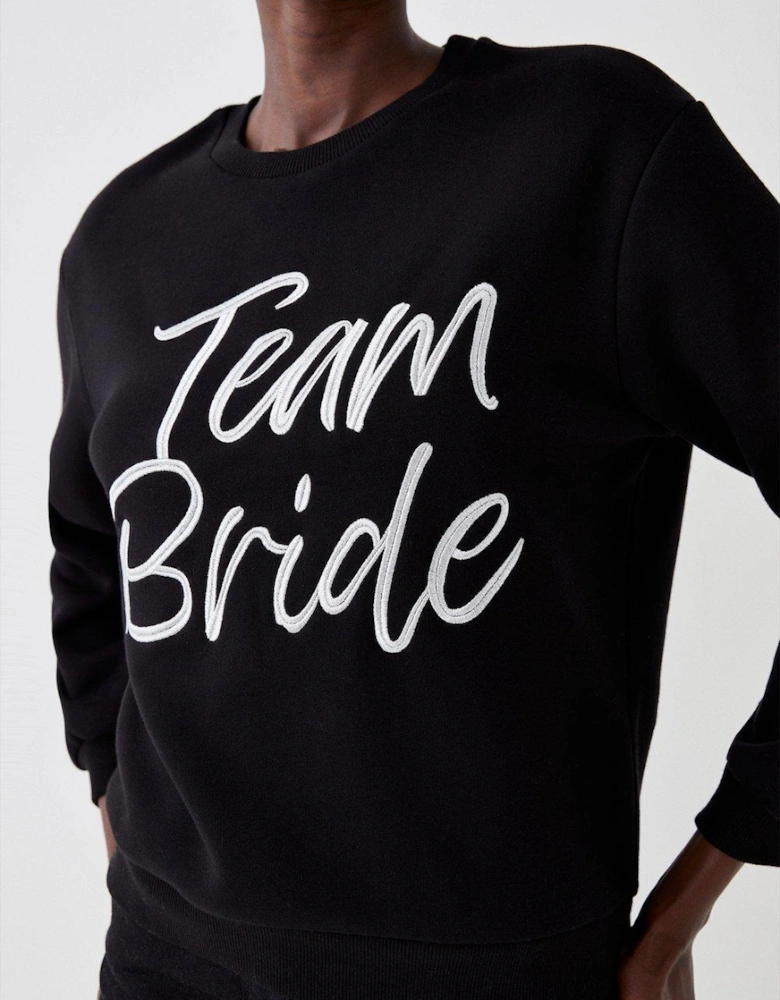 Team Bride Embroidered Sweatshirt