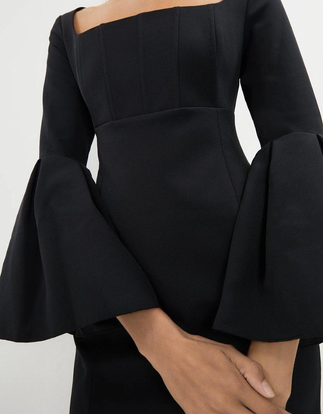 Premium Full Sleeve Corset Bodice Pencil Dress