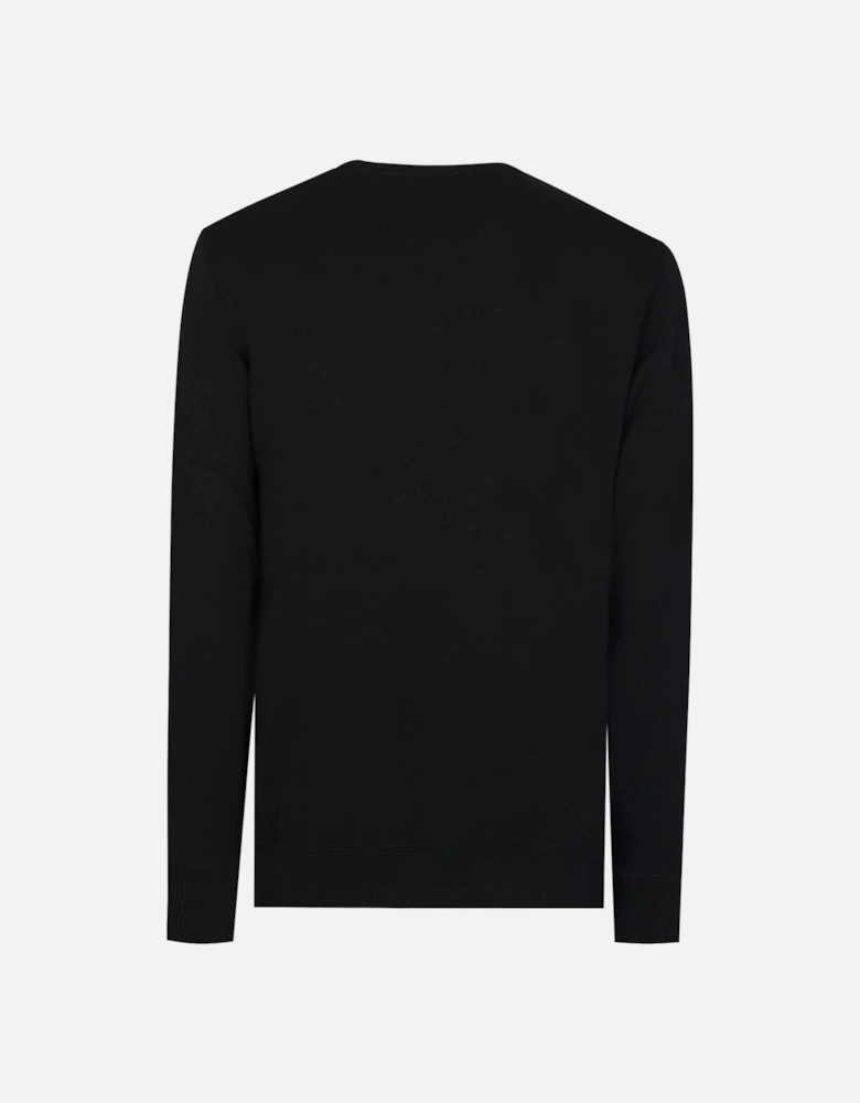 Paris Vintage Signature Broken Logo Sweatshirt in Black