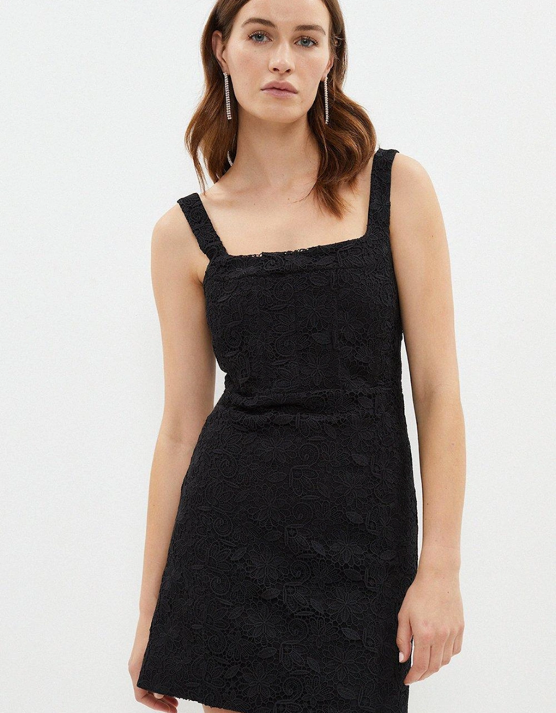 Premium Lace Panelled Mini Dress, 5 of 4