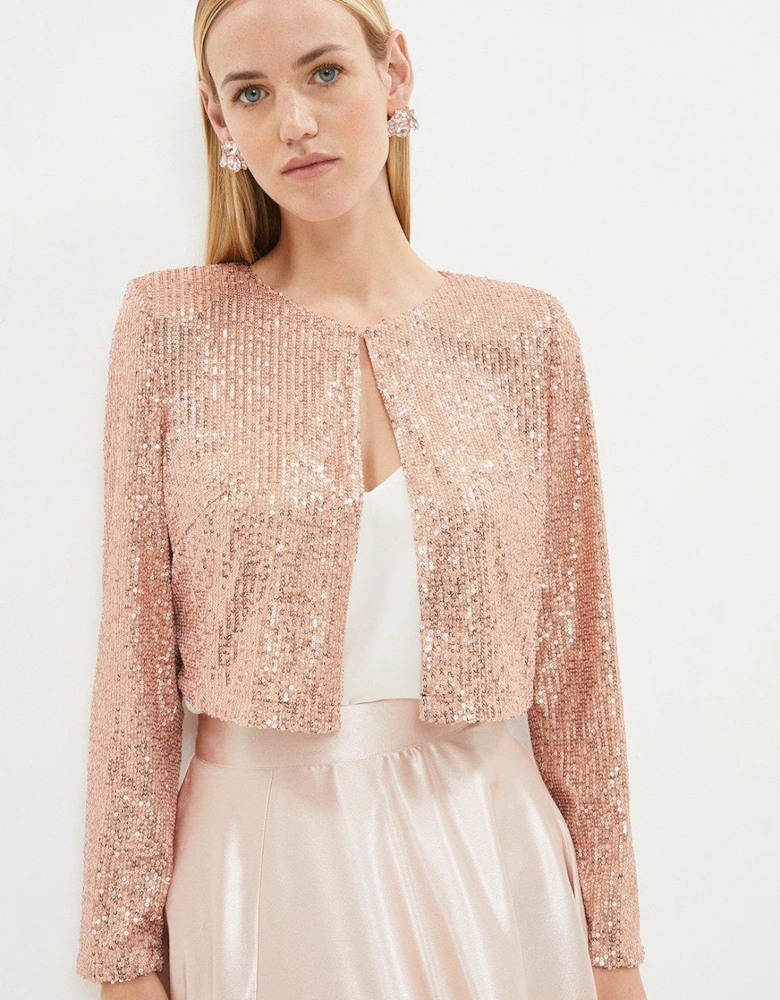 Sequin Edge To Edge Jacket