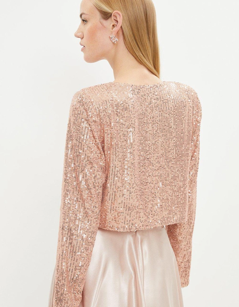 Sequin Edge To Edge Jacket