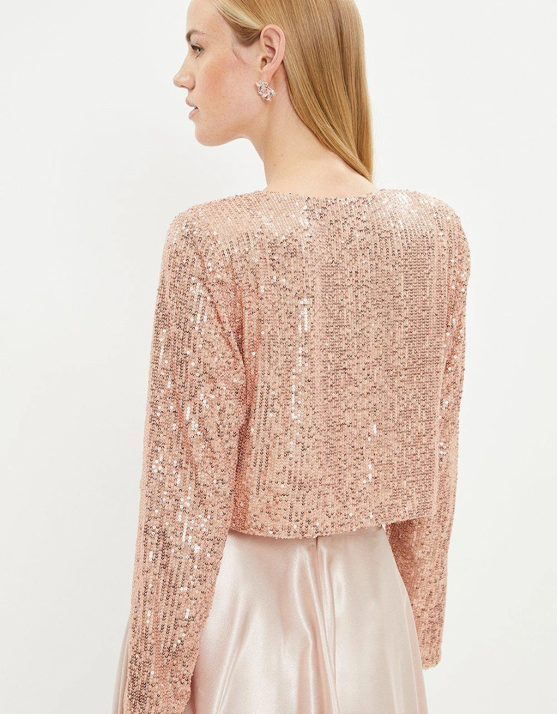 Sequin Edge To Edge Jacket