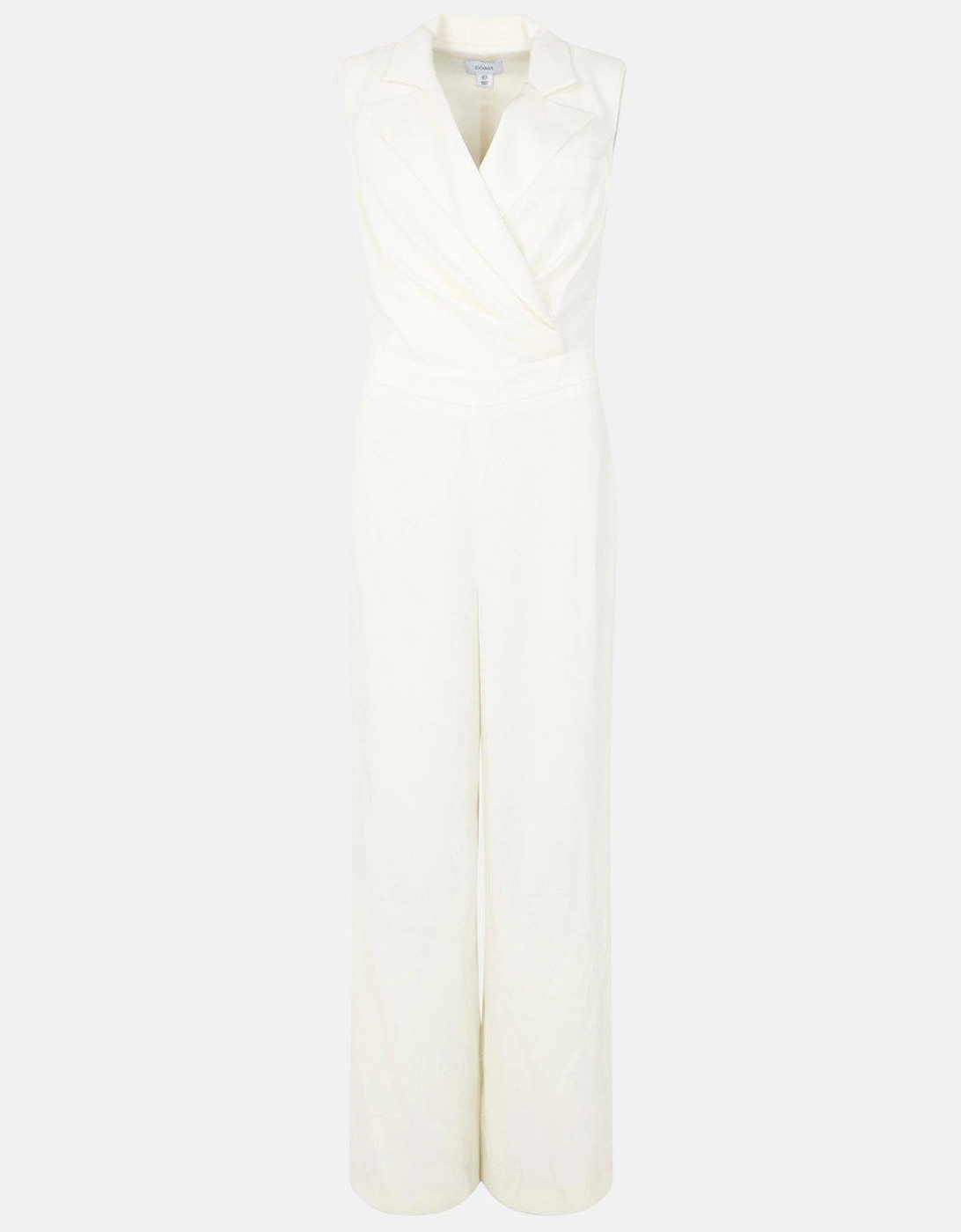 Premium Wide Leg Ruche Wrap Front Jumpsuit