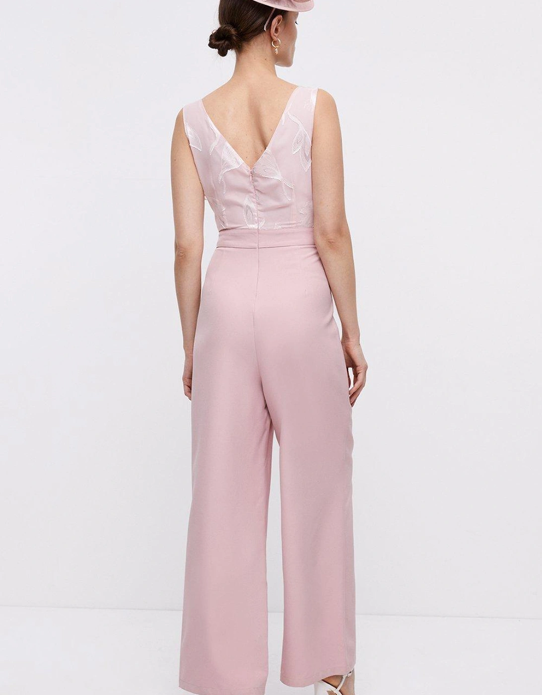 Jumpsuit With Wrap Frill Top