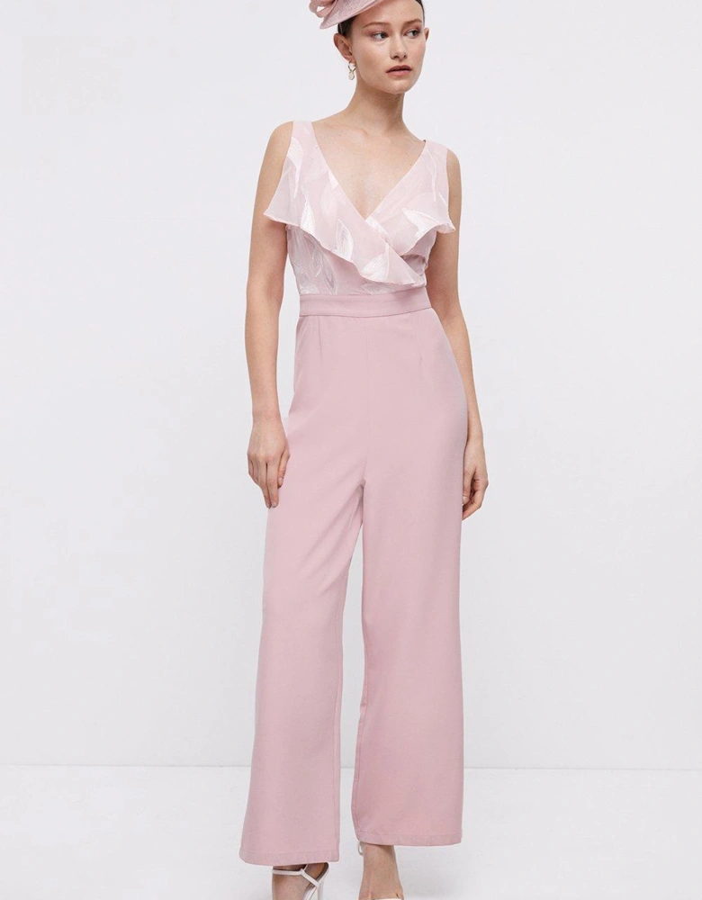 Jumpsuit With Wrap Frill Top