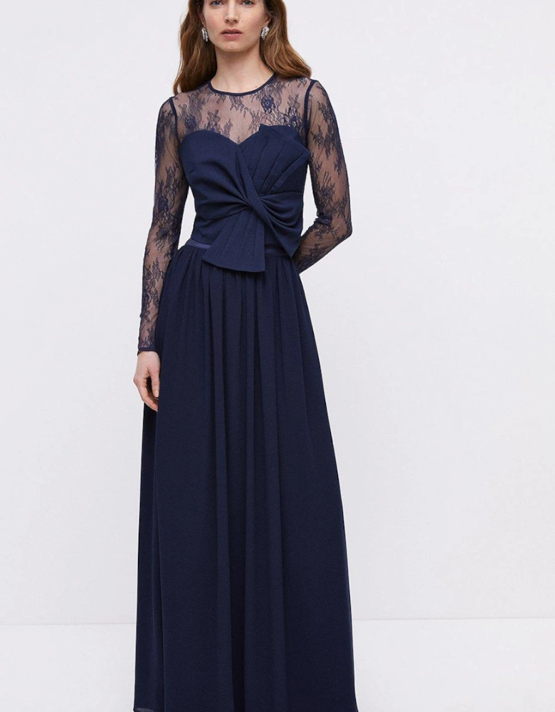 Volume Chiffon Bridesmaids Maxi Skirt