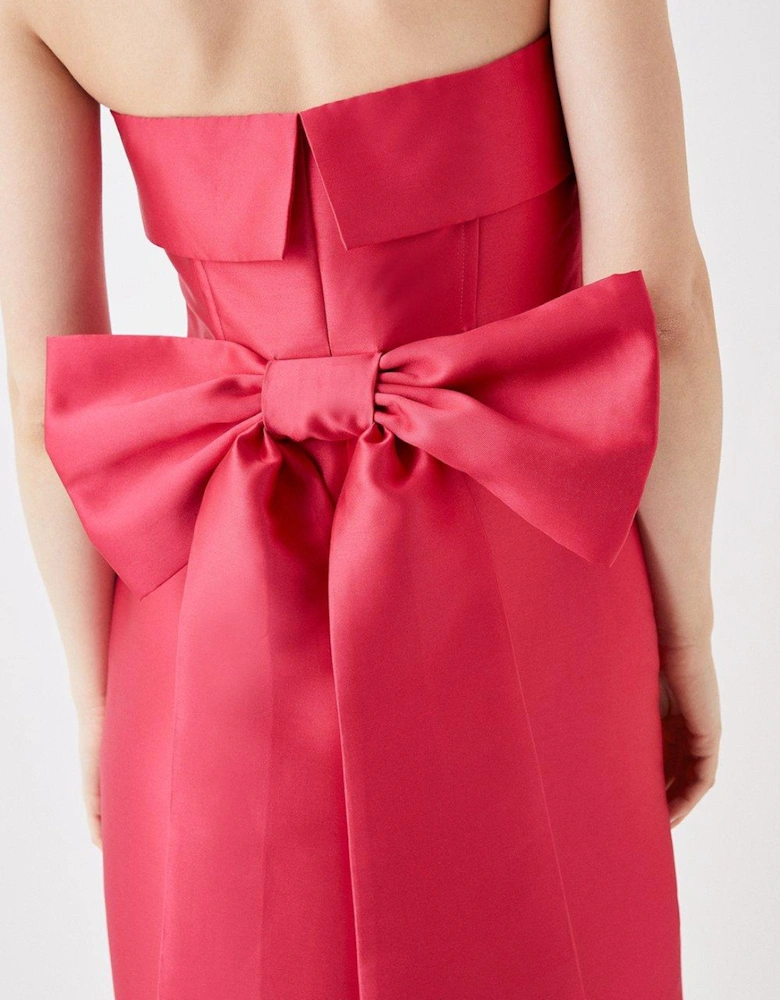 Statement Bow Back Bardot Gown