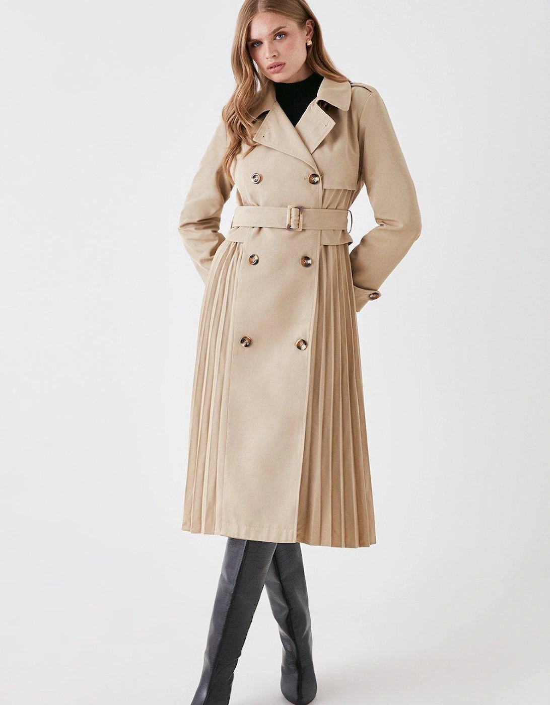 Pleated Trench Coat, 5 of 4