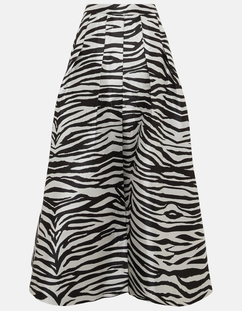 Zebra Jacquard Maxi Skirt