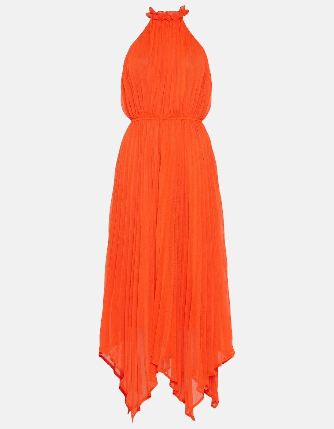 Sleeveless Pleat Skirt Midaxi Dress