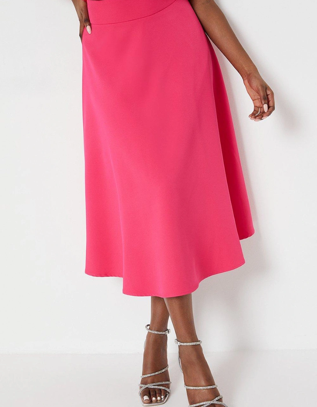 Crepe Full Midi Skirt