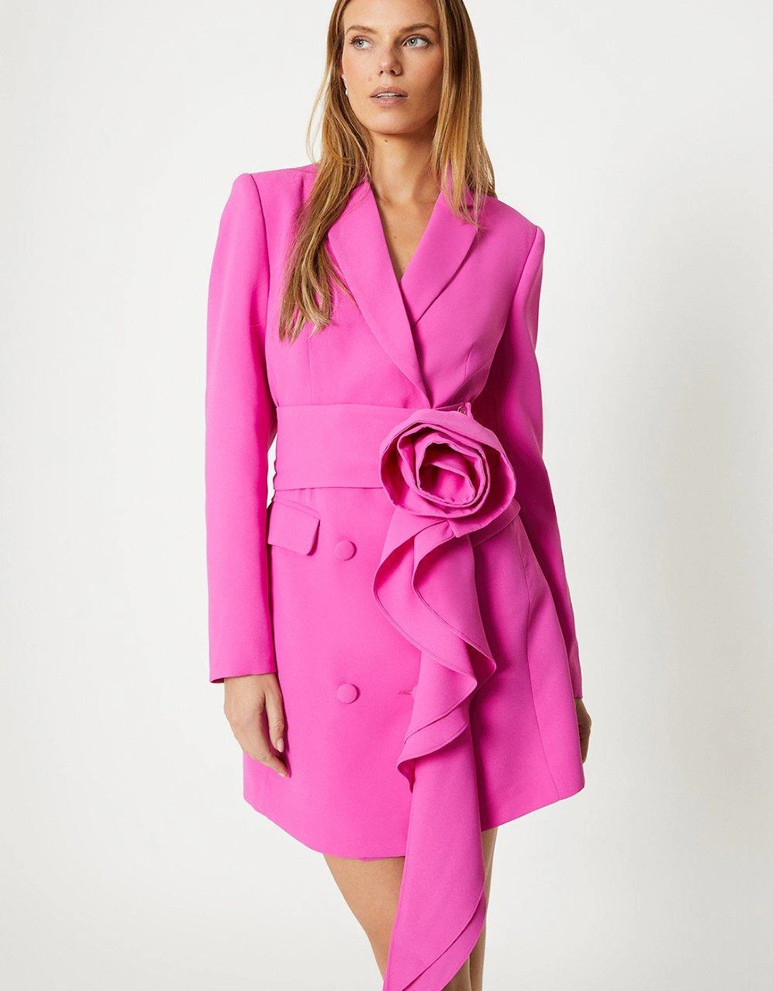 Rose Belted Blazer Dress