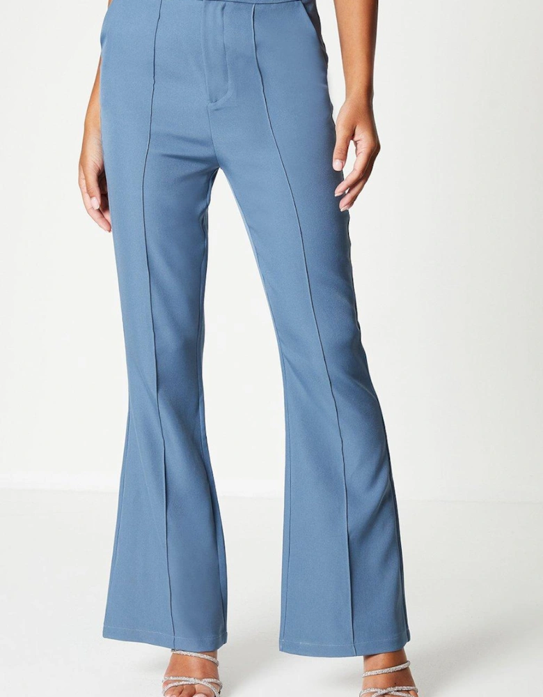 Pinstitch Flared Trouser