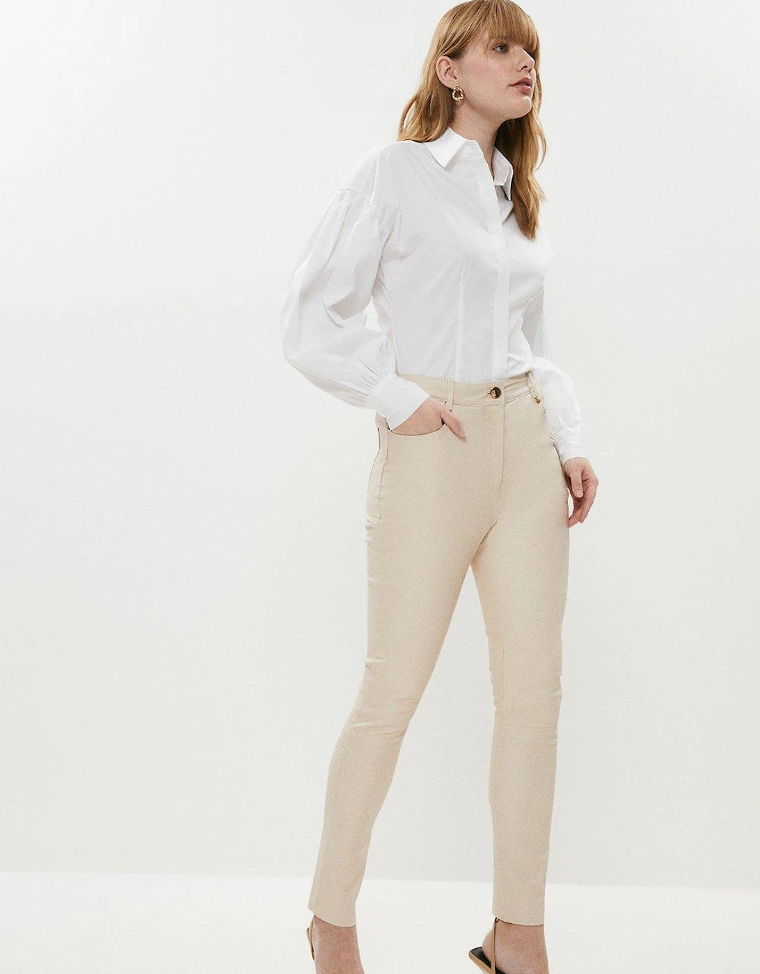 Stretch Leather 5 Pocket Trousers, 5 of 4