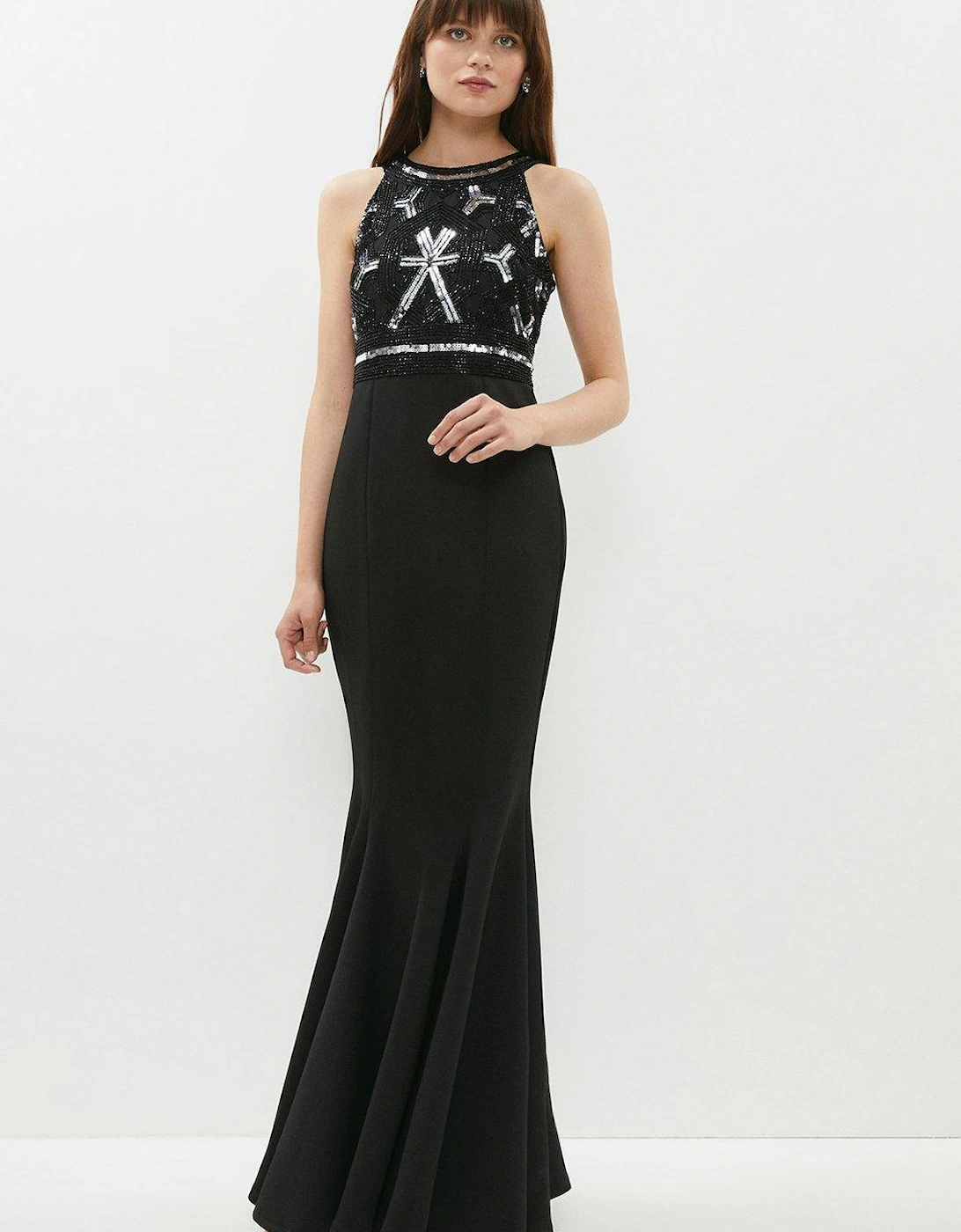 Embellished Top Fishtail Maxi Dress, 5 of 4