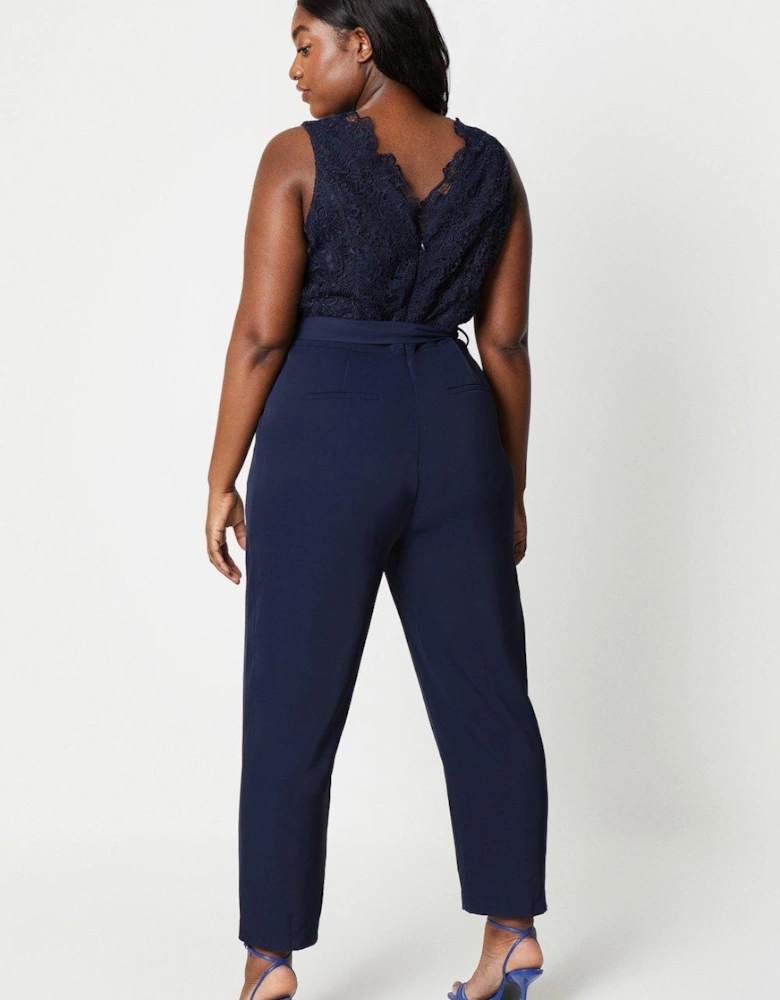 Plus Lace Top Jumpsuit