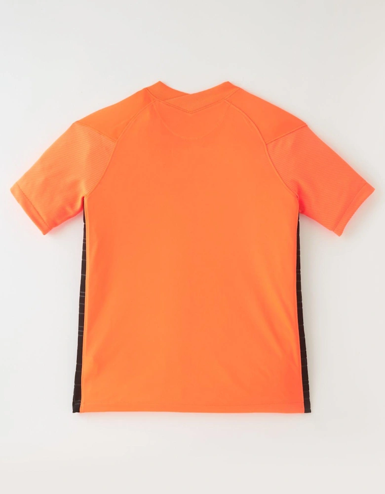 Netherlands KNVB Youth 22/23 Stadium Home Short Sleeve Jersey - Orange