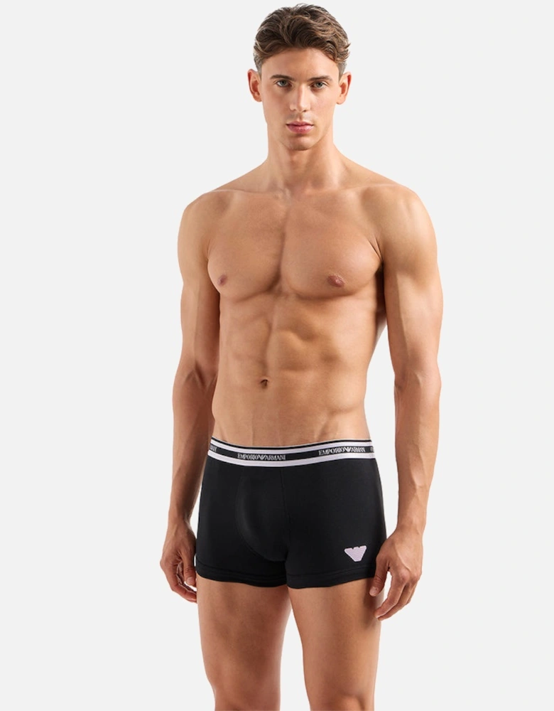 Shiny Logo Boxer Trunk, Black